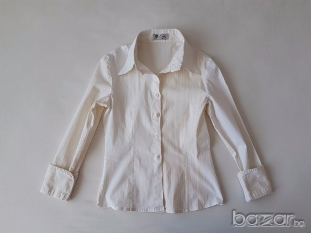 Бяла риза за момиче, 146/152 см.  