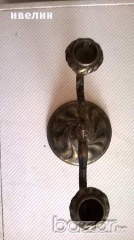 стар метален свещник, снимка 3 - Антикварни и старинни предмети - 15376108