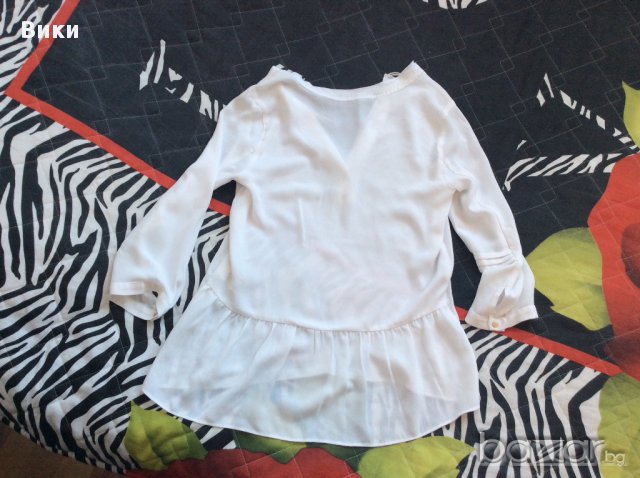 дамска бяла риза Зара, снимка 5 - Ризи - 16630946