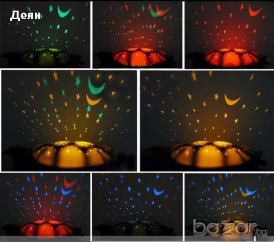 Нощна лампа Костенурка,проектираща съзвесздия, снимка 4 - Настолни лампи - 17418082