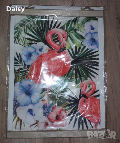 Фламинго пано от плат, снимка 1