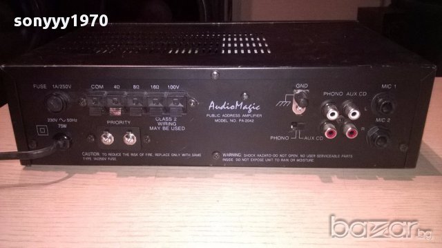Audio magic pa-2042 profi amplifier-mono-внос швеицария, снимка 10 - Ресийвъри, усилватели, смесителни пултове - 15259581