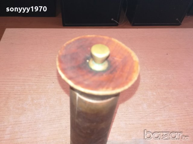 АНТИКА-made in italy-ретро мелница за пипер-внос швеицария 26х6см, снимка 3 - Колекции - 21094790