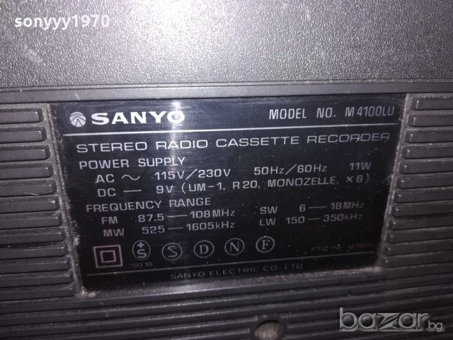 sanyo m4100lu-ретро касетофон-внос швеицария, снимка 14 - Ресийвъри, усилватели, смесителни пултове - 20967626