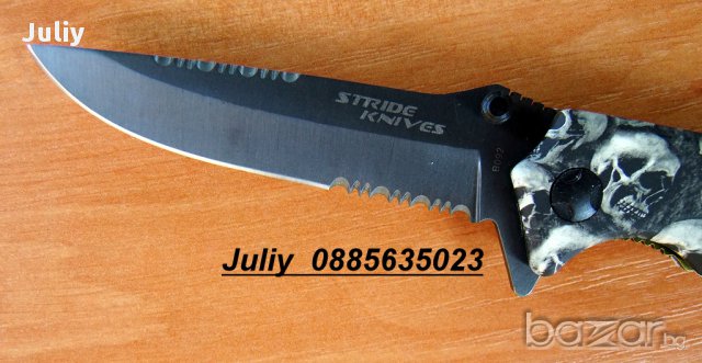 Сгъваем нож  STRIDE KNIVES B092 /ЧЕРЕПИ/, снимка 3 - Ножове - 10967759