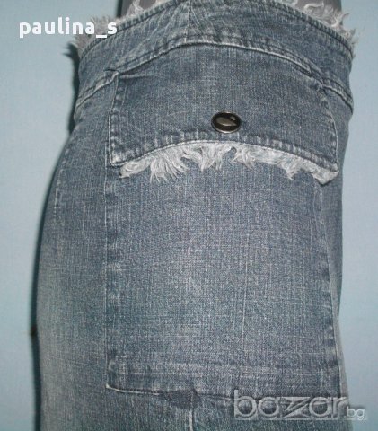 Дизайнерска дънкова еластична пола "Camaieu", снимка 5 - Поли - 14575273