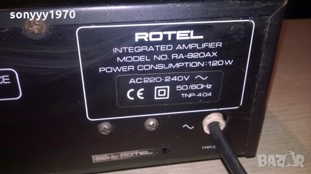 rotel ra-920ax stereo amplifier-внос швеицария, снимка 17 - Ресийвъри, усилватели, смесителни пултове - 24233246