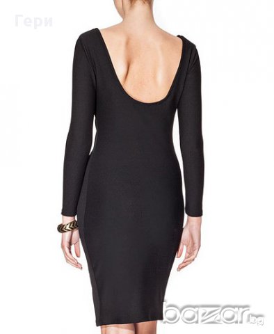 Черна рокля с гол гръб марка by Hellene - XS, снимка 2 - Рокли - 17516016