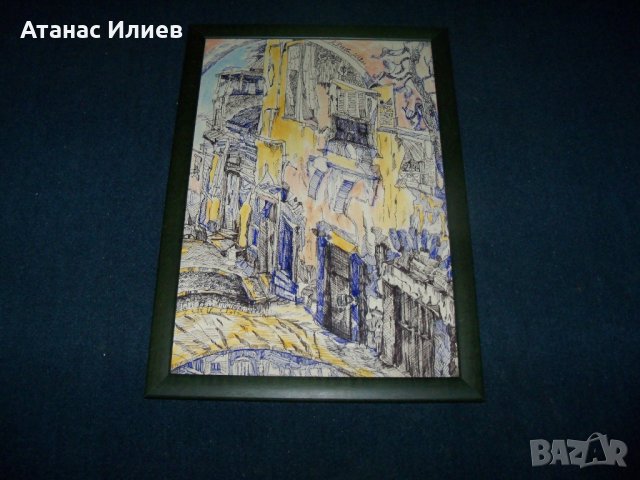 "Улица Фантазия" картина на худ. Десислава Илиева, снимка 3 - Картини - 22847264