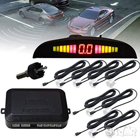 Нов парктроник пълен комплект с 8 ултразвукови датчика и LED дисплей, снимка 3 - Аксесоари и консумативи - 26180127