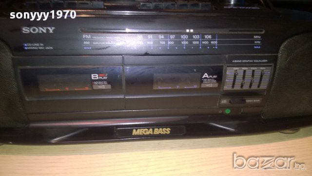 sony cfs-dw34-radio cassette corder-65см-7кг-внос швеицария, снимка 11 - Радиокасетофони, транзистори - 10407048