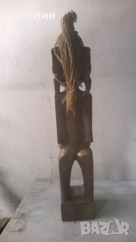 стара дървена статуетка, снимка 4 - Антикварни и старинни предмети - 24631721