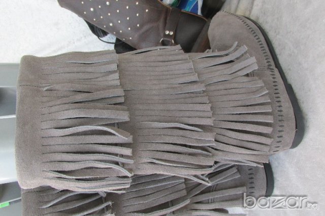 нови MINNETONKA original дамски ботуши, 40 - 41, 100% висококачествен естествен набук,GOGOMOTO.BAZAR, снимка 15 - Дамски ботуши - 21069746