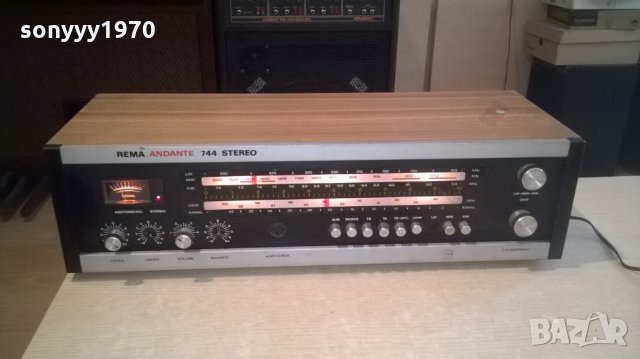rema andante 744-stereo receiver-ретро-внос швеицария, снимка 2 - Ресийвъри, усилватели, смесителни пултове - 22768918