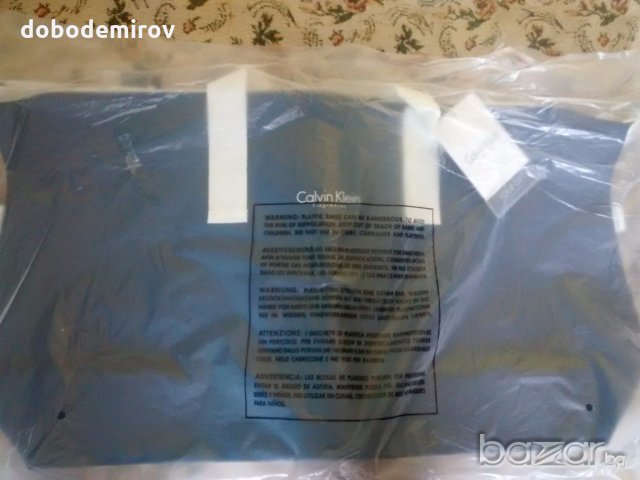 Нова голяма спортна кожена чанта/сак CALVIN KLEIN parfums, оригинал, снимка 9 - Чанти - 19167780