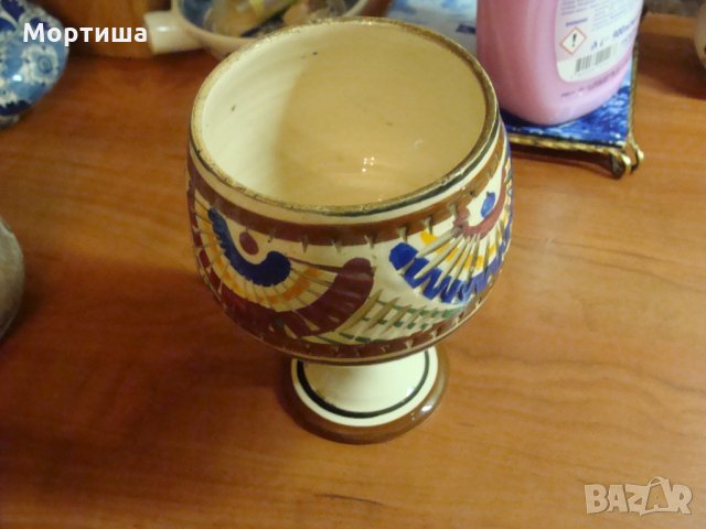 maiolica ръчно изработена чаша бокал , снимка 2 - Вази - 24456491