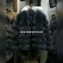 Дамско луксозно палто от лисица черно