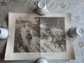 Стара военна картина гравюра офорт, снимка 5