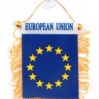 Сувенирен флаг на Европейския съюз, снимка 1 - Фен артикули - 20265416