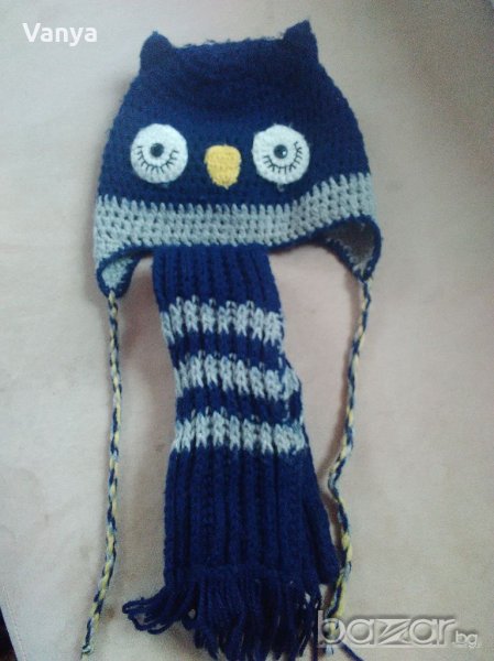 Плетени шапчица и шал, снимка 1