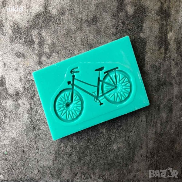 Малко колело велосипед силиконов молд форма декорация торта фондан бисквитки украса, снимка 1
