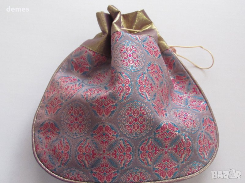 Традиционна торбичка тип пунгия от плат DELL от Монголия-13, снимка 1