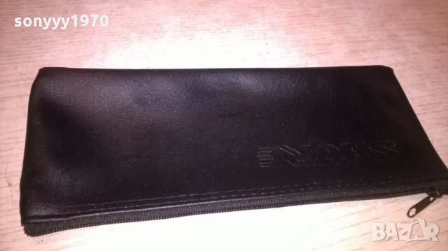 shure-кожен калъф с цип за профи микрофон-21х10см, снимка 5 - Микрофони - 24920149