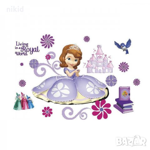 1 вид Принцеса София Първа Sofia the First стикер лепенка за стена мебел детска стая