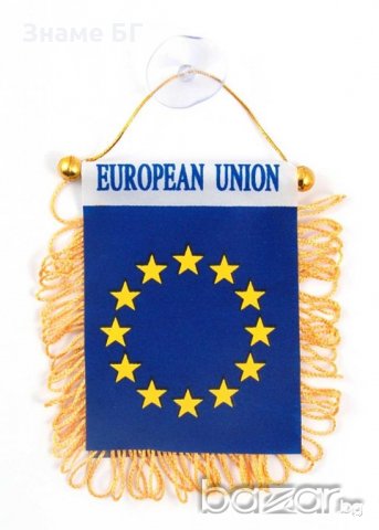 Сувенирен флаг на Европейския съюз, снимка 1