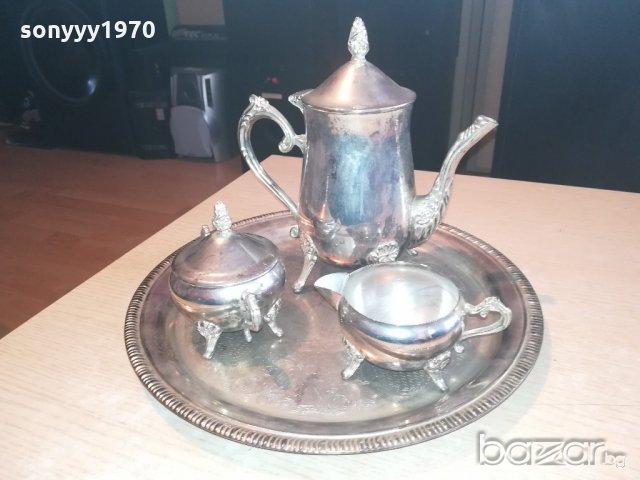 ретро комплект за сервиране на чаи/кафе-внос швеицария, снимка 4 - Колекции - 20962796