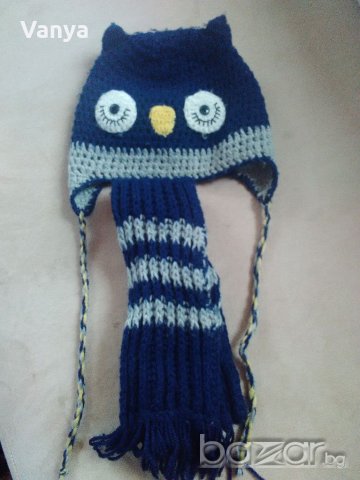 Плетени шапчица и шал, снимка 1