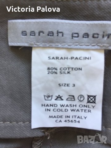 🇮🇹 SARAH PACINI,панталон коприна и памук, снимка 7 - Панталони - 25790472