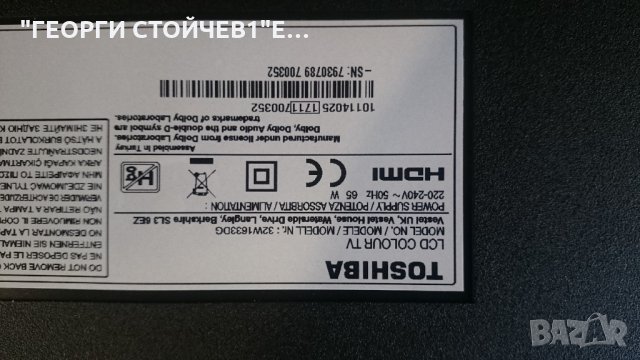 32W1633DG СЪС СЧУПЕН ПАНЕЛ, снимка 2 - Части и Платки - 22178586