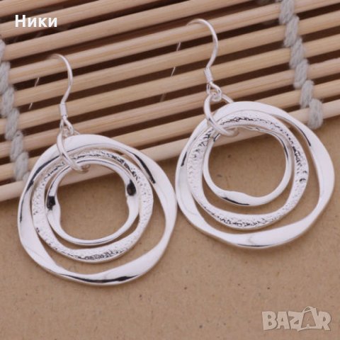 Нови обеци със сребърно покритие 925  - мод.56, снимка 2 - Обеци - 11132848