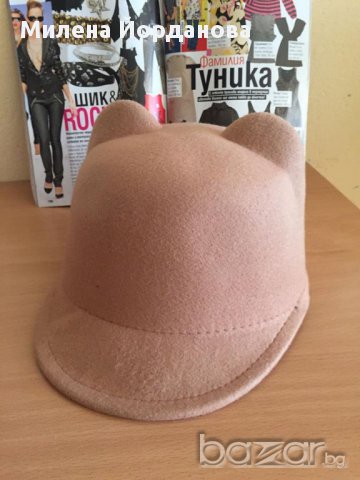 Дамска шапка с котешки уши, снимка 11 - Шапки - 16287592
