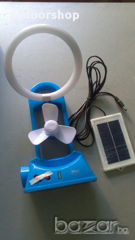 НАМАЛЕНИЕ! Настолна лампа вентилатор със соларен панел, снимка 5 - Настолни лампи - 11844713