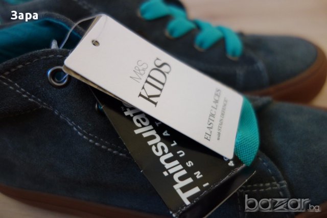 велурени обувки Marks & Spencer, 33ти и 37ми номер, снимка 3 - Детски маратонки - 14895152