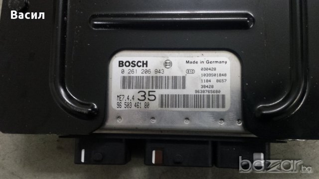 Компютър за Peugeot 307 1.6 16v бензин 110кс. Bosch ME7.4.4  0261206943, снимка 2 - Части - 17396810