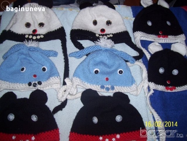 детски ръчно-плетени зимни шапки-3-4г., снимка 5 - Шапки, шалове и ръкавици - 8537025