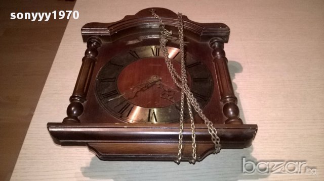 Hermle-ретро часовник-37х30х12см-внос швеицария, снимка 12 - Антикварни и старинни предмети - 17724868