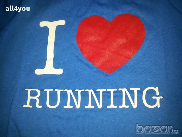 Нова с етикет тениска I LOVE RUNNING, снимка 3 - Тениски - 15182604