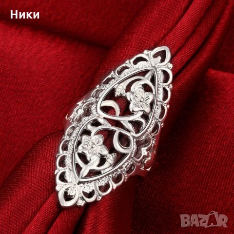 Нов Пръстен със сребърно покритие  - мод.7, снимка 3 - Пръстени - 11283809