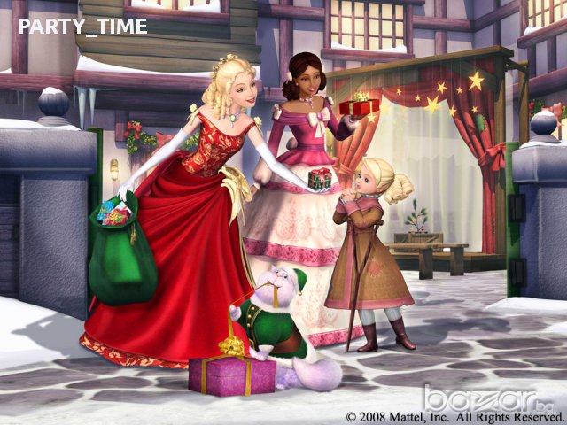 НАЛИЧНА  Уникална рокля на Барби с ръкавици и перлена огърлица, снимка 3 - Детски рокли и поли - 8308911