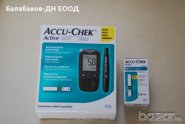 Глюкомер за измерване на кръвна захар Accu Check Active + 60 бр тест ленти , снимка 7 - Уреди за диагностика - 11001489