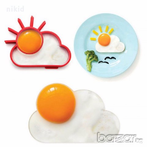 форма за пържено яйце слънце с облак силиконова за интересно поднасяне , снимка 1 - Форми - 16929961