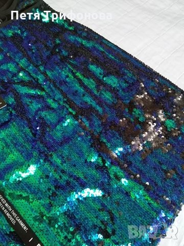 ЛИКВИДАЦИЯ НАЛИЧНА Рокля с пайети обръщащи размер С от Англия, снимка 6 - Рокли - 21114060