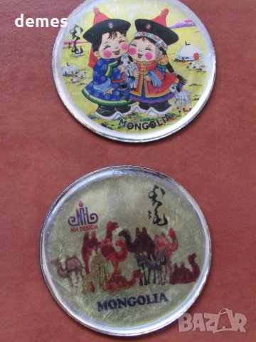  Сет от два магнита от Монголия-серия-28, снимка 1 - Колекции - 23402816