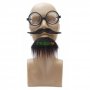 Комплект за парти - професор. Комплектът включва: уголемяващи очила, мустаци и брада. , снимка 2