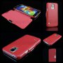 Нов Твърд червен флип от Пвц кейс за Samsung Galaxy S5 i9600 ,S5neo, снимка 1 - Калъфи, кейсове - 10991301