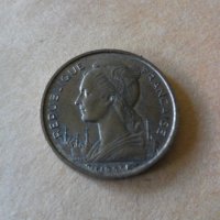 монета от френски Мадагаскар, снимка 2 - Нумизматика и бонистика - 23147289